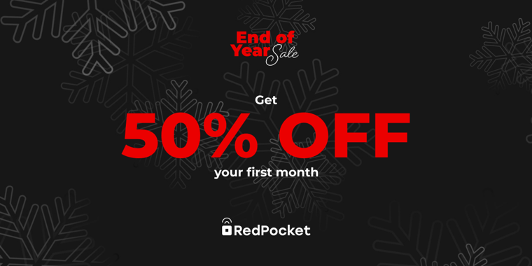 Red Pocket - Monthly Plans - End of year Sale